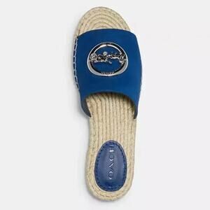 COACH Camille Espadrille Blue Size 7.5 NWOT